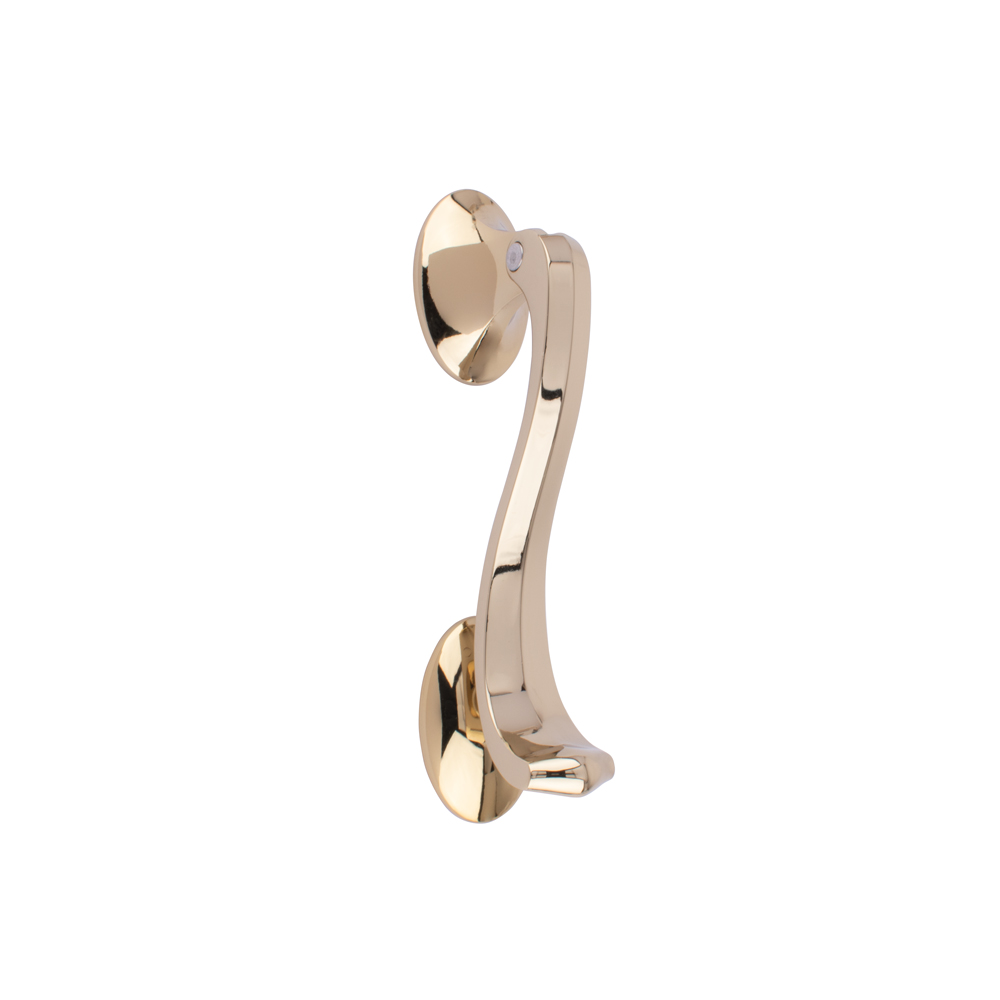 Timber Series Horsetail Door Knocker - Polished Gold